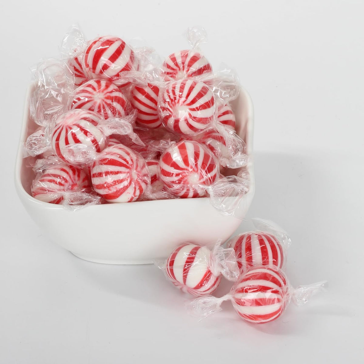 A Great Surprise red and white striped mints ready for gifting or serving