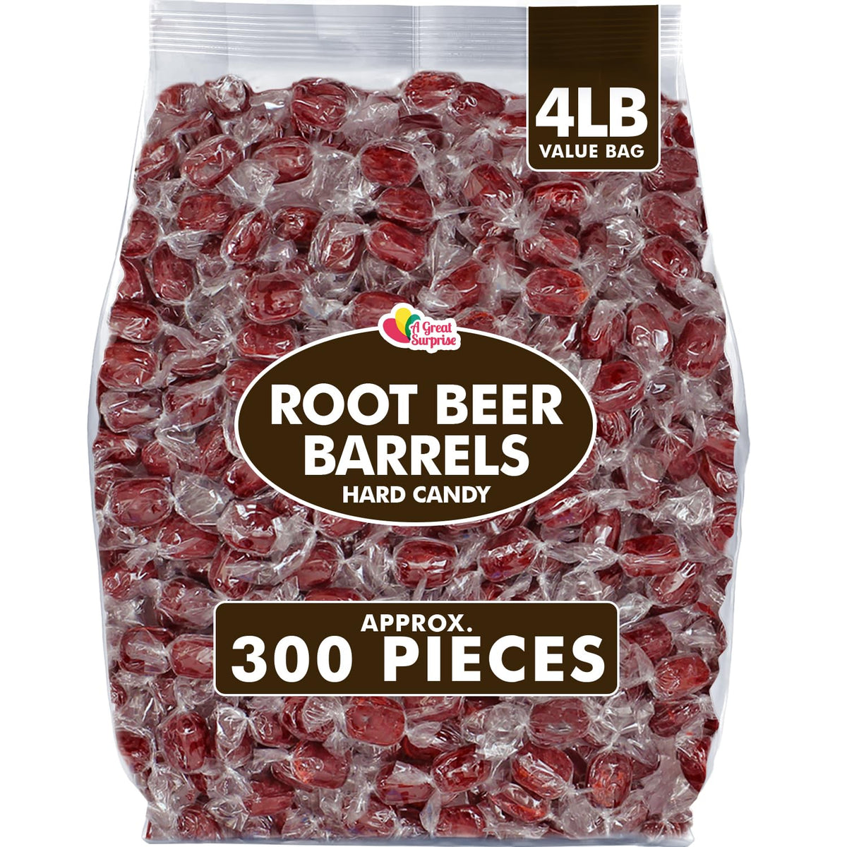 A Great Surprise Root Beer Barrels party favors and holiday treats for celebrations.