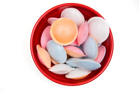 A Great Surprise Satellite Wafers Pastel Colors; vibrant shades for retro candy appeal.