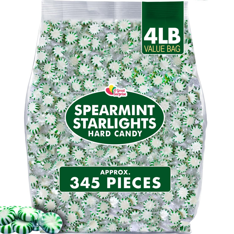 A Great Surprise Spearmint Starlight Mints bulk bag for office refreshment and sharing