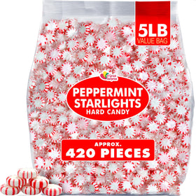 A Great Surprise Starlight Peppermint Candy bulk bag with red-and-white mints for gatherings.