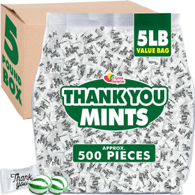A Great Surprise Thank You hard candy mints in a 5-pound bag for hospitality