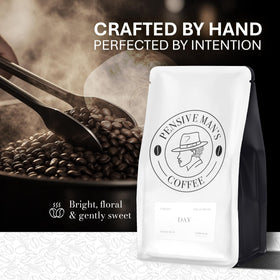 A Pensive Man's Coffee pour-over setup designed to unlock vibrant, expressive floral-c citrus notes.