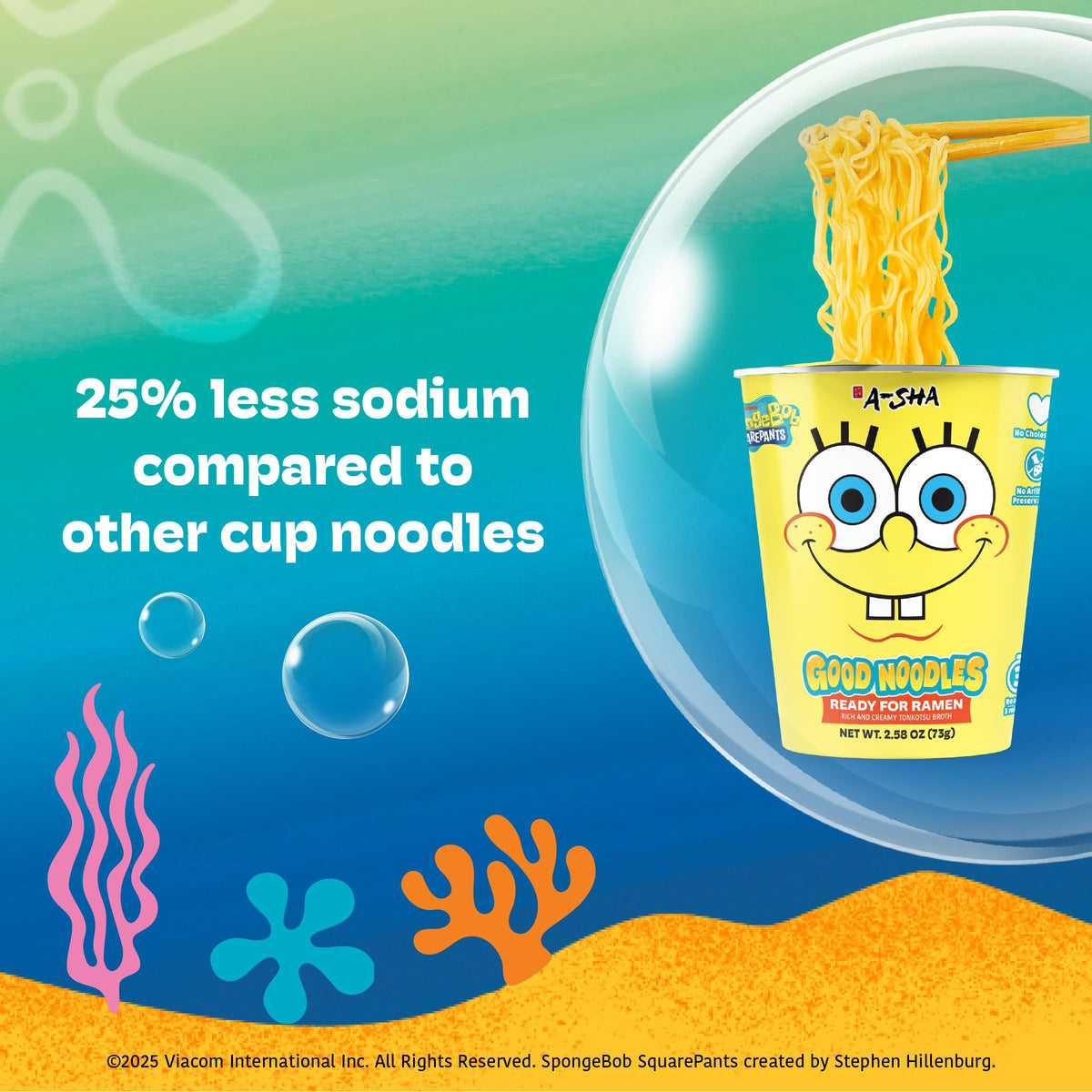 A-Sha Good Noodles vegan ingredients label emphasizes no animal byproducts and cleaner broth.
