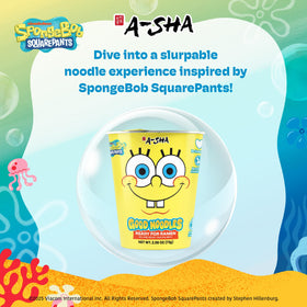 A-Sha Good Noodles SpongeBob serving bowl showcases creamy tonkotsu aroma for a comforting bite.