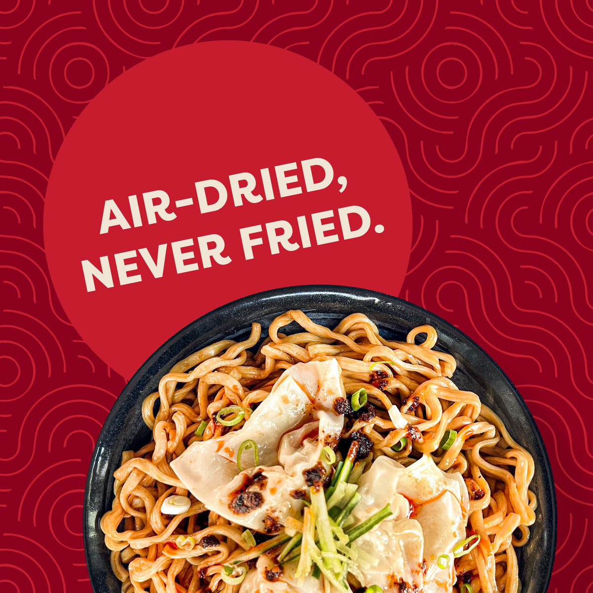 A-Sha Meteor Noodle cooking in four minutes for a fast meal.
