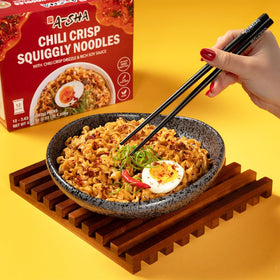 A-Sha noodles with rich soy sauce for quick gourmet meals.