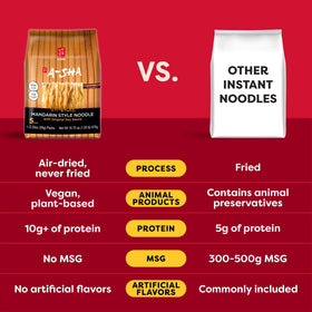 A-SHA Noodles in a stir-fry setting with veggies demonstrates weeknight dinner potential.