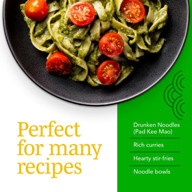 A Taste of Thai noodles soaking up coconut curry flavors beautifully