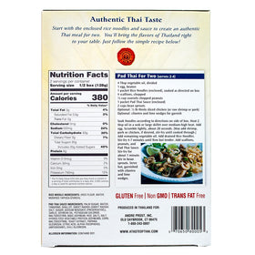 A Taste of Thai Pad Thai rice noodles precise-width image, ensures classic texture in every stir-fry.