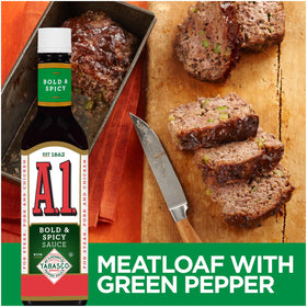 A.1 Bold & Spicy Sauce brushed on grilled meat for extra char.