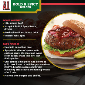 A1 Bold & Spicy Sauce with Tabasco as a dipping sauce for wings