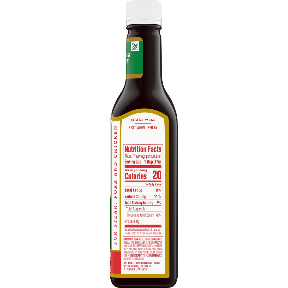 A1 Bold & Spicy Sauce with Tabasco on the grill for a spicy-sweet glaze