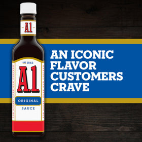 A1 Original Sauce dipping option for fries and chicken nuggets.
