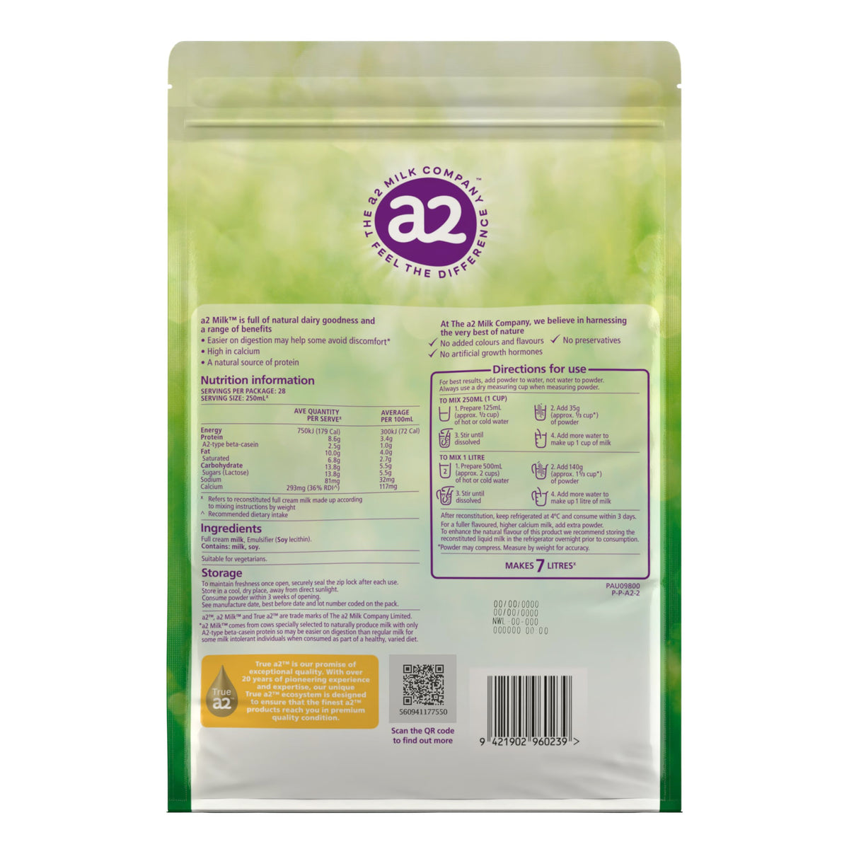 a2 Milk powder ideal for camping and everyday beverages
