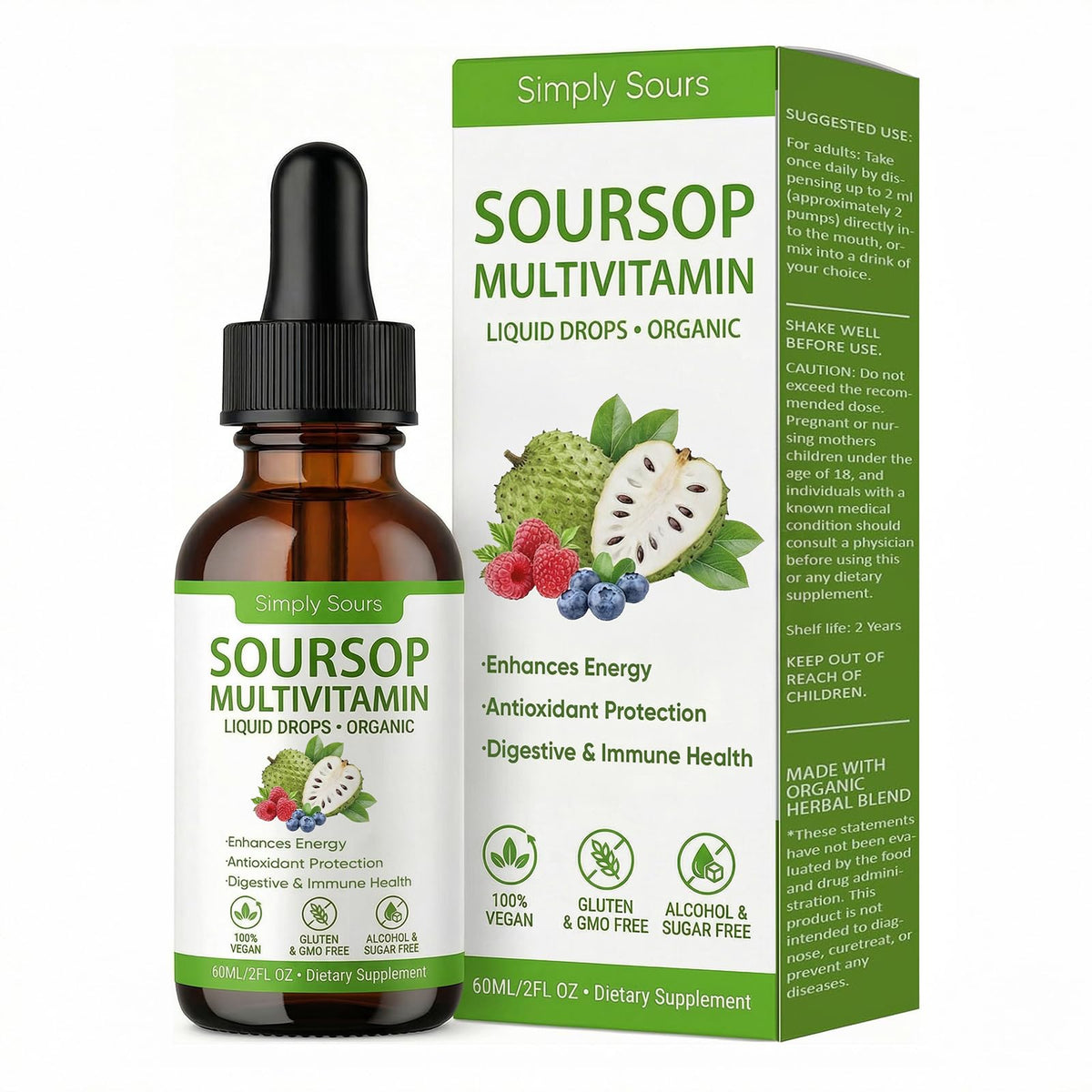 Aacnre Simply Sours soursop extract bottle for daily wellness.