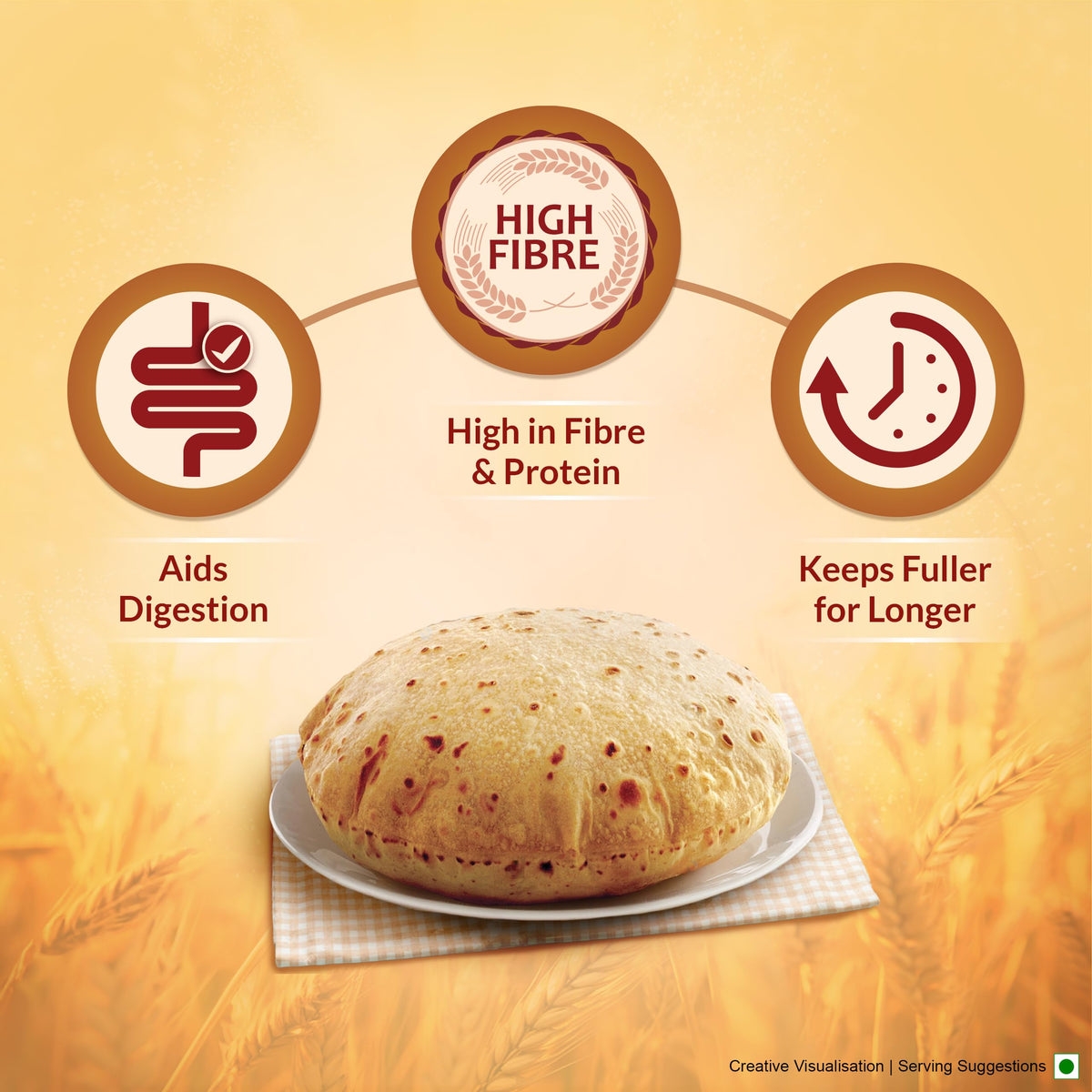 Aashirvaad Atta multi-grains rolling-dough demonstration for even texture.