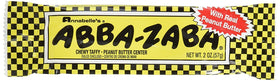 Abba Zabba bars 12-pack packaging display for party snacking