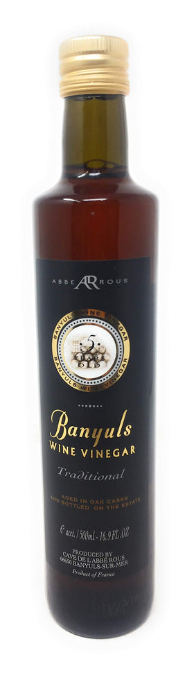 Abbe Rous Banyuls vinegar bottle ideal for dressings and marinades.