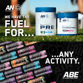 Athlete sipping ABE All Black Everything for a focused workout