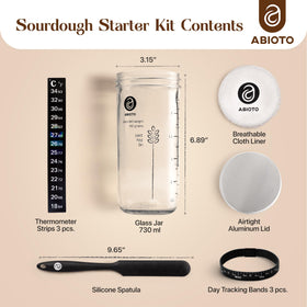 ABIOTO Silicone spatula for easy sourdough mixing and folding.