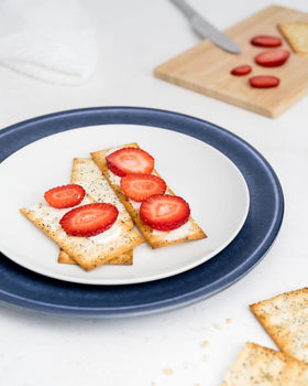 Absolutely Gluten Free Everything Flatbread toasted bite highlights warm, crisp texture for toppings.