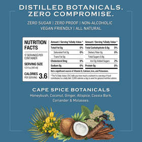 Bar setup featuring Abstinence Cape Spice as a premium non-alcoholic option