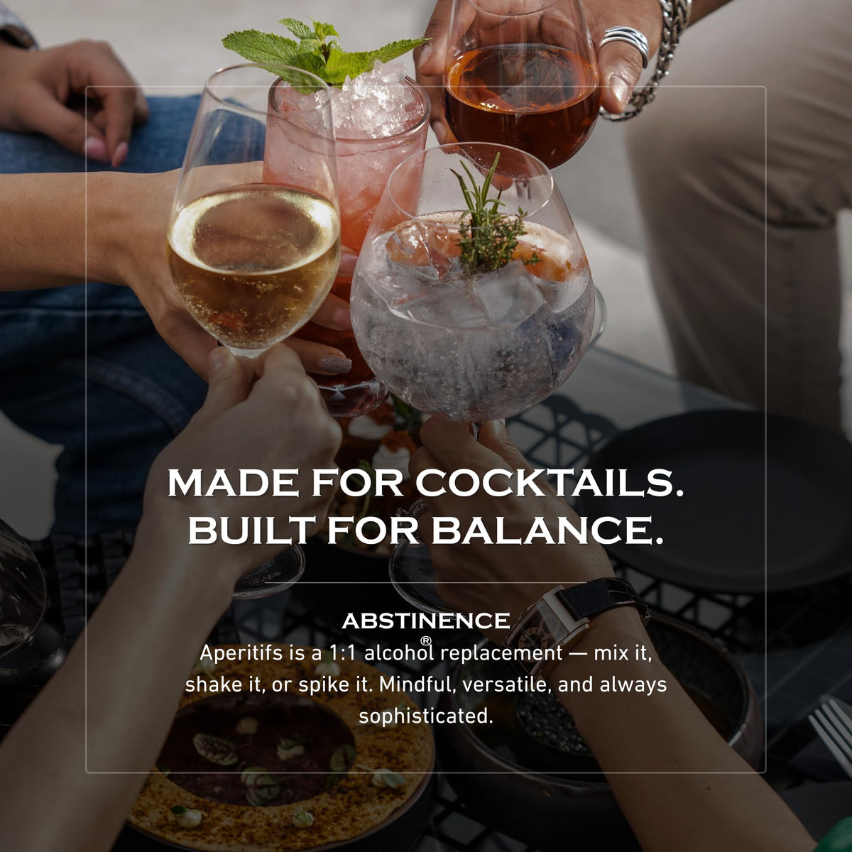 Abstinence Lemon Aperitif on ice with tonic invites relaxed social sipping.