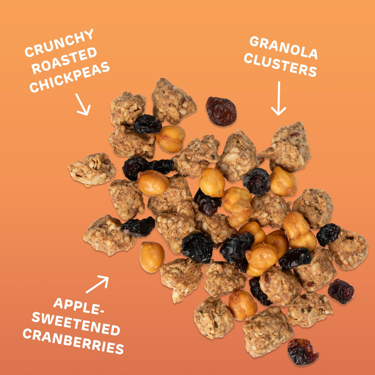 Absurd Snacks Chickpea & Granola Crunch Mix ingredients close-up with visible real foods