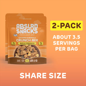 Absurd Snacks maple cinnamon crunchy texture enhances salads and grain bowls.