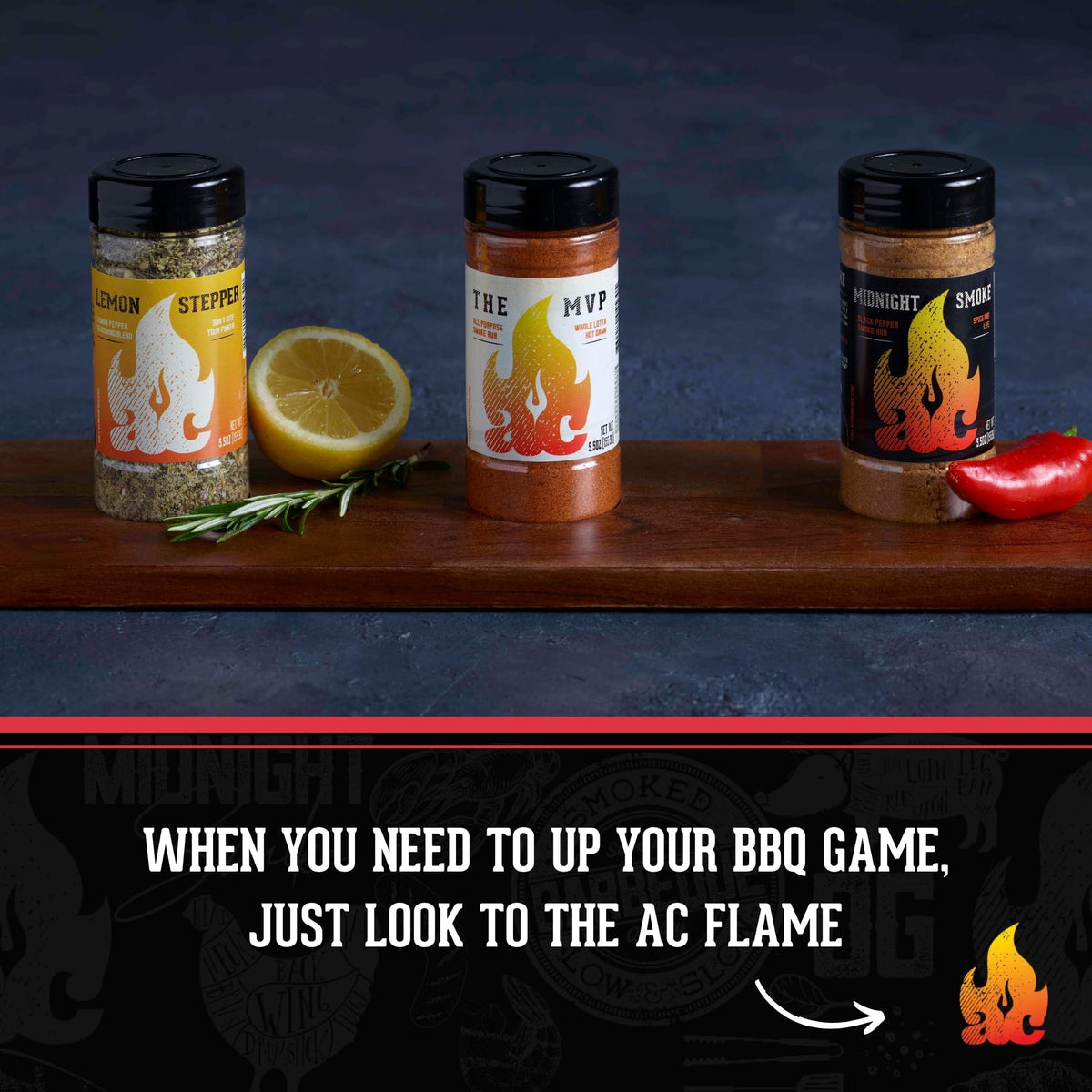 AC BBQ Made in USA emblem on packaging for trusted quality.