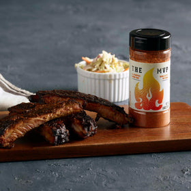 AC BBQ MVP meat slices with seasoning enhances color and aroma.