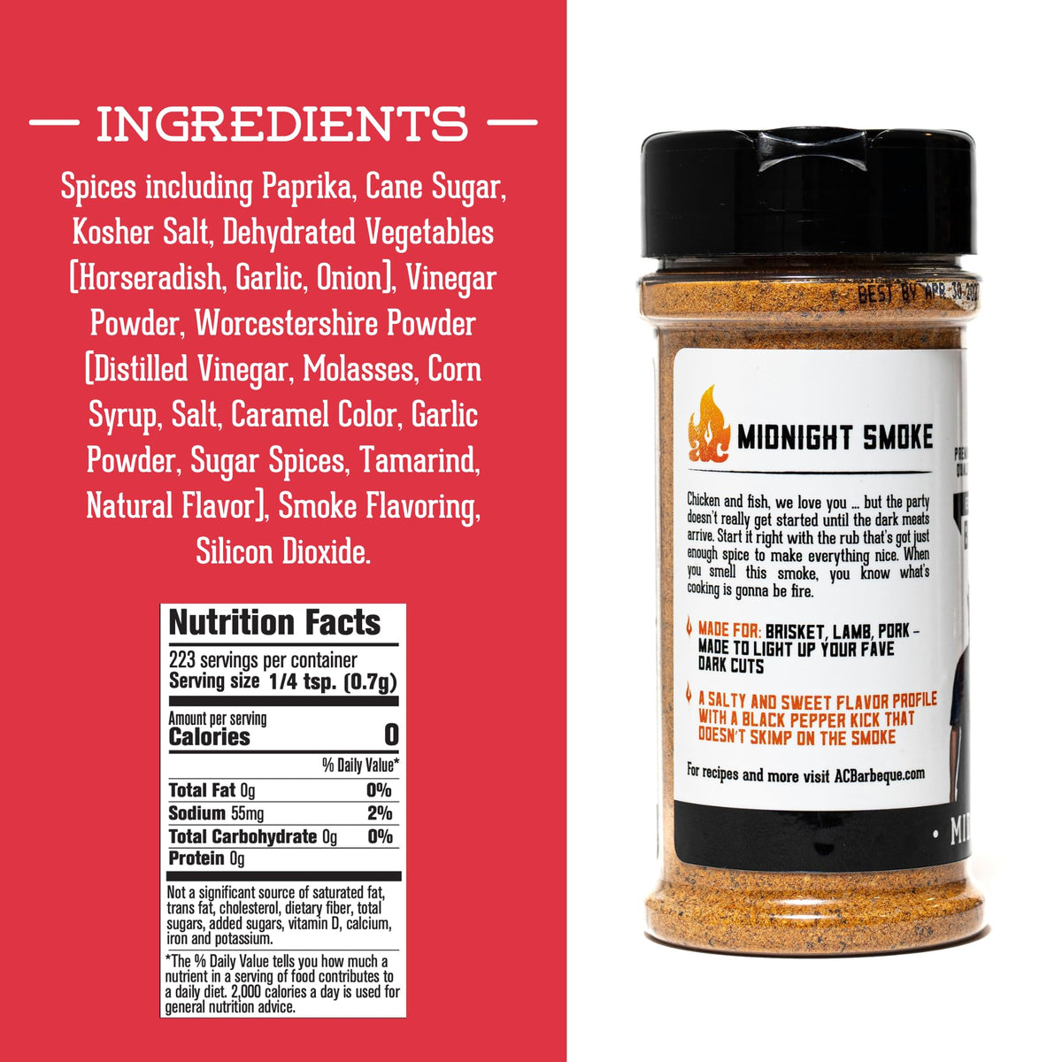 AC BBQ Trio Seasoning Set: MVP, Midnight Smoke, Lemon Stepper – 3 x 5.2oz Rubs