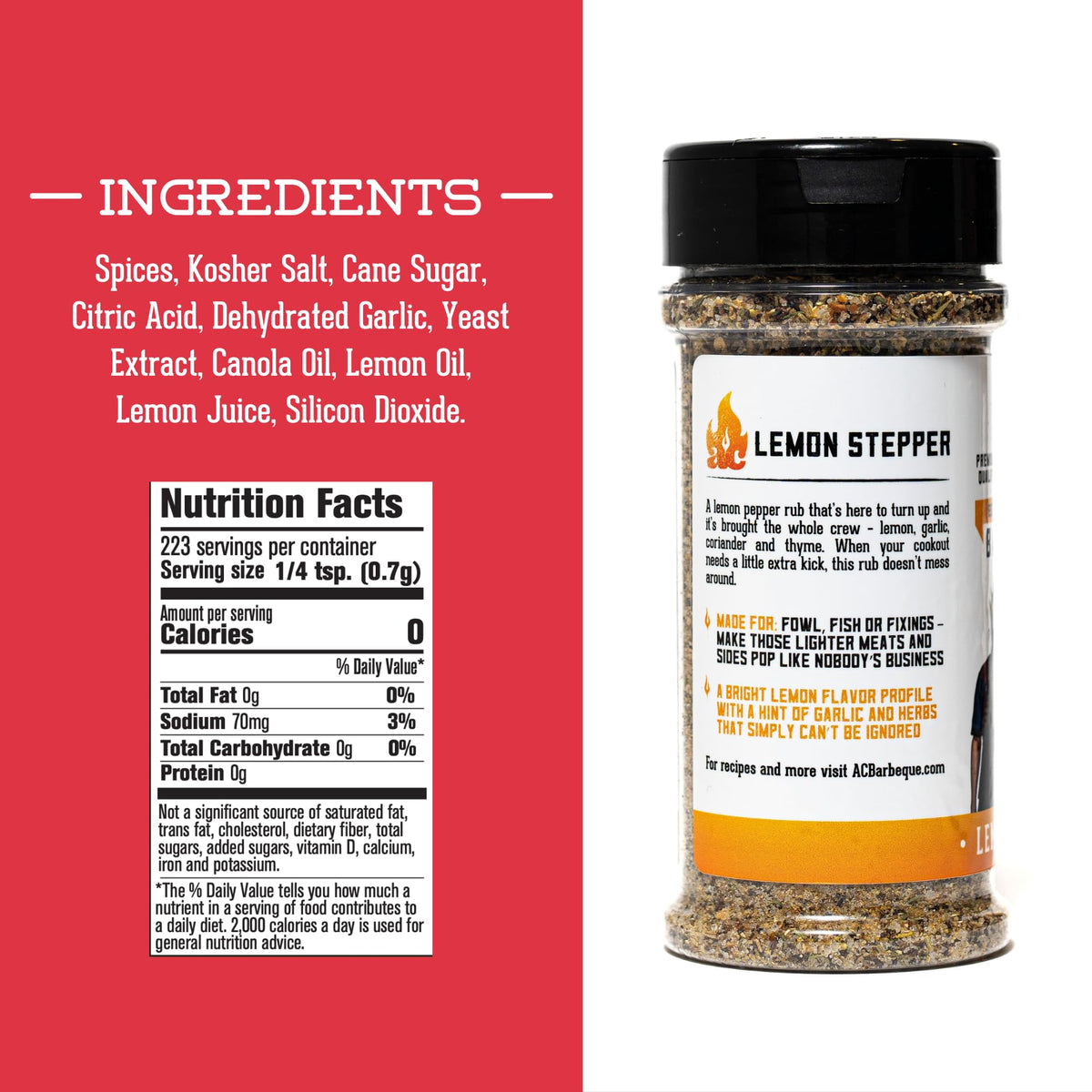 Grill-side setup with AC BBQ rubs for quick, even seasoning.
