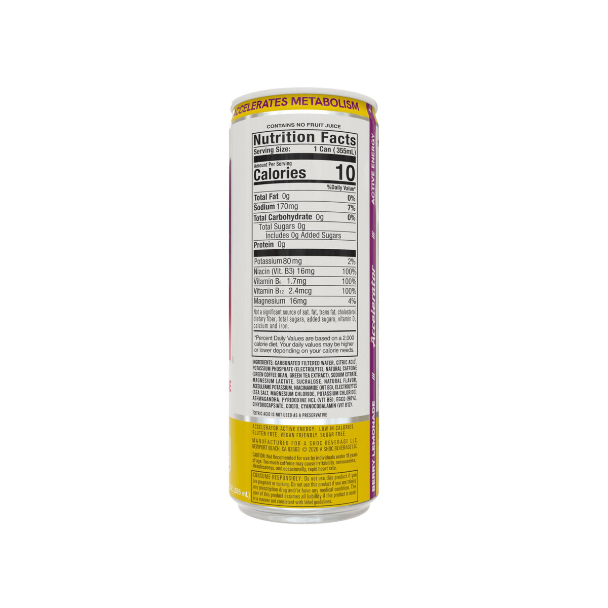 12 pack of Accelerator Energy Drink ready for convenient purchase