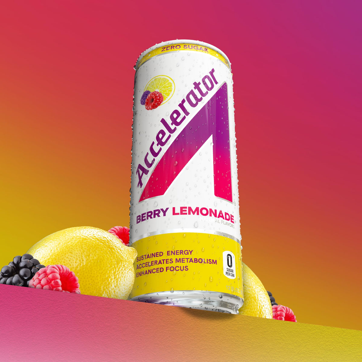 Pouring Accelerator energy drink into a glass for a refreshing pick me up