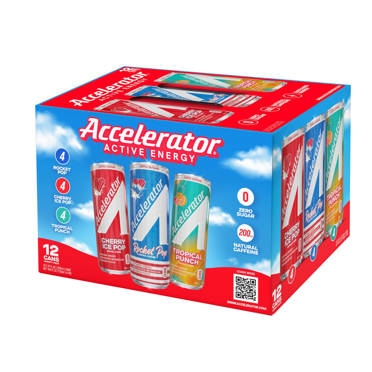 Accelerator Energy Drink Cherry Ice Pop can provides steady energy without sugar
