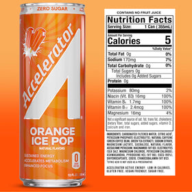 Accelerator Zero Sugar energy drink can for clean, carb-free refreshment