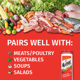 Ac'cent pack of 6 boxes shows versatile seasoning for soups, stews, and salads