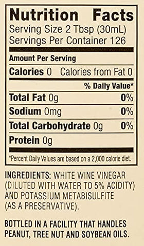 Professional kitchen-grade vinegar ideal for dressings, sauces, and seafood