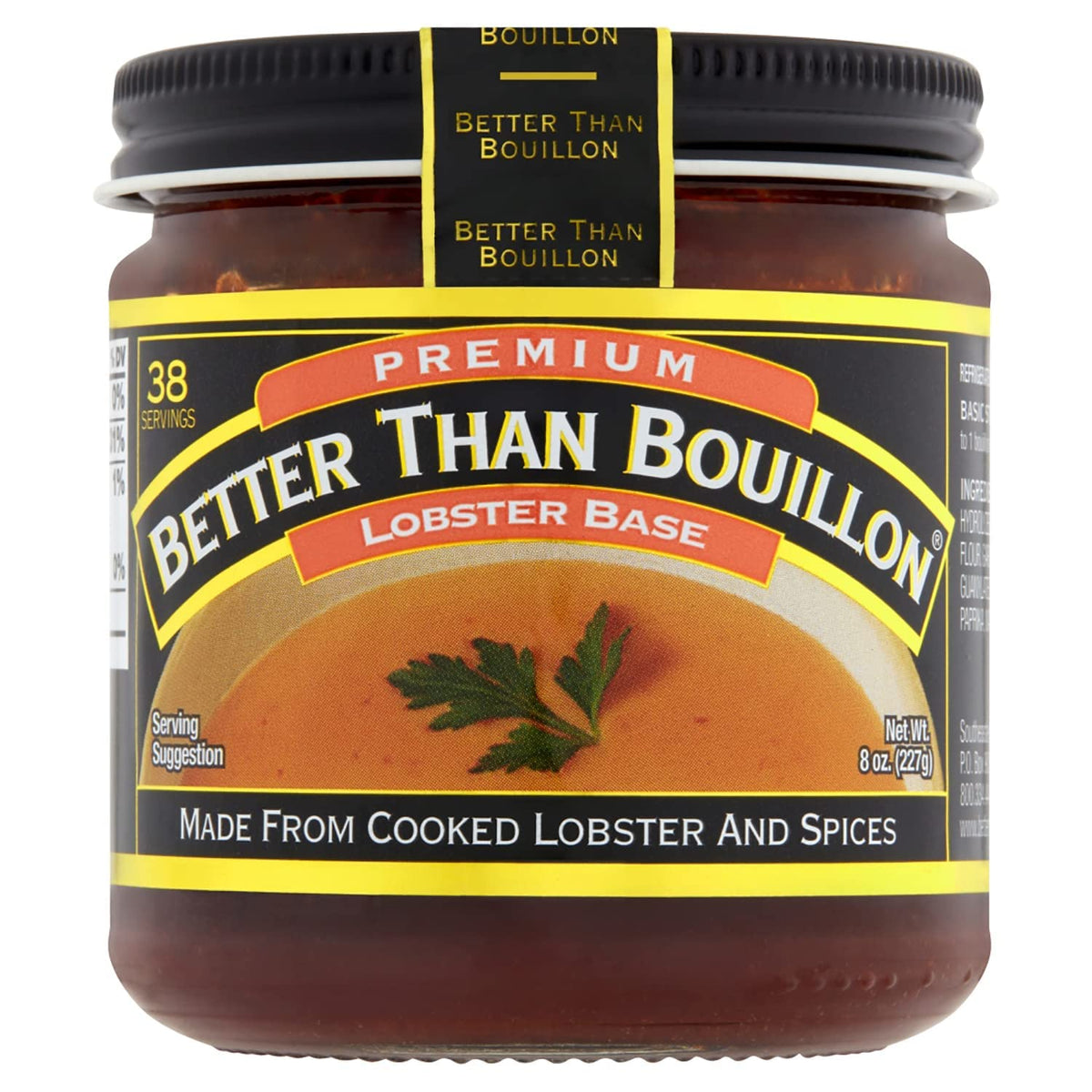 Accpo lobster base jar closeup highlights rich lobster stock for soups