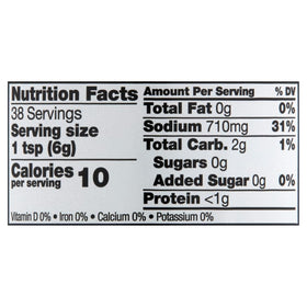 Accpo lobster base label detail highlights clear serving size and pack info