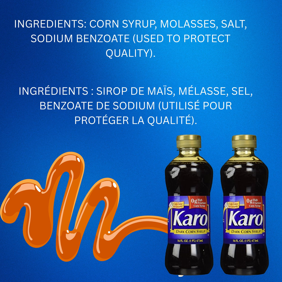 Ach Food Karo Dark Corn Syrup bottle cap close-up shows controlled pour.
