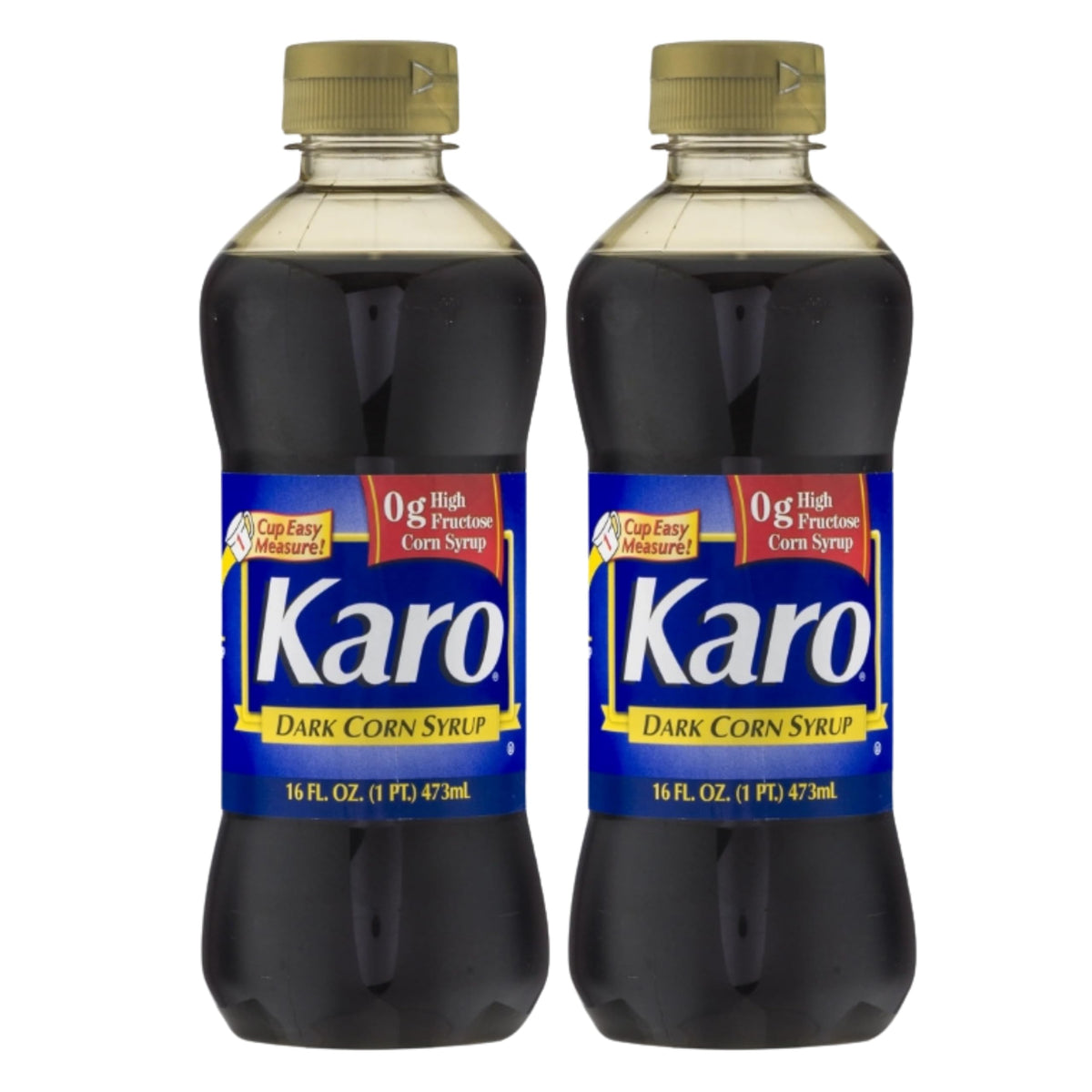 Ach Food Karo Dark Corn Syrup bottle front view with deep amber color for baking inspiration.
