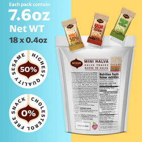 Achva Halva Mini Bars gift idea close-up, appealing snack