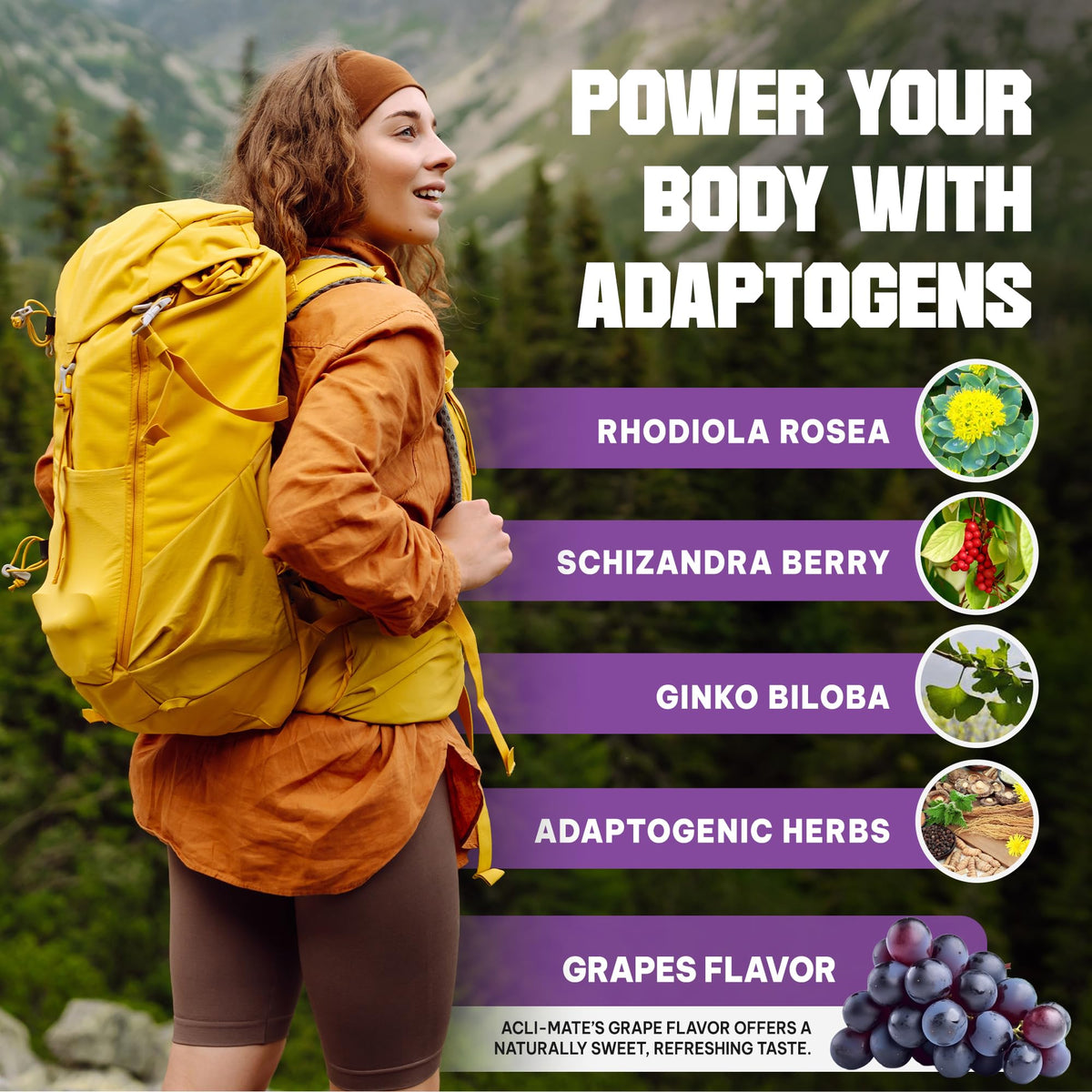 Acli-Mate during hiking for steady hydration and sustained energy