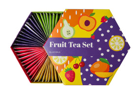 ACORUS fruit luxury tea set box exterior, ideal for gifting and tasting variety.