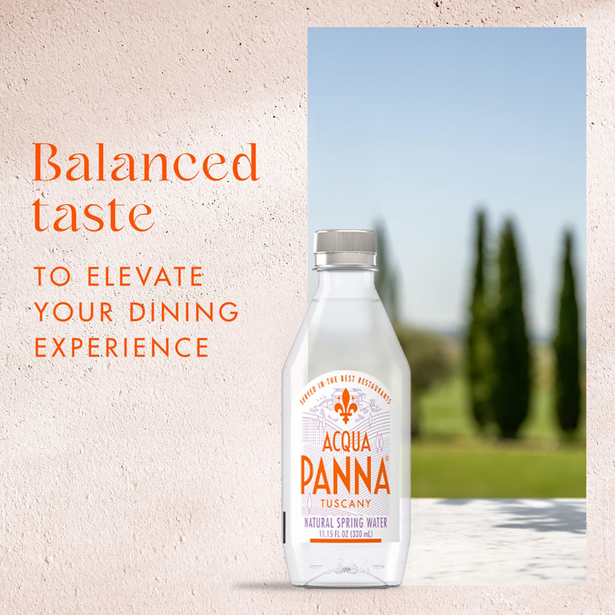 Acqua Panna 24-pack display for home or restaurant use