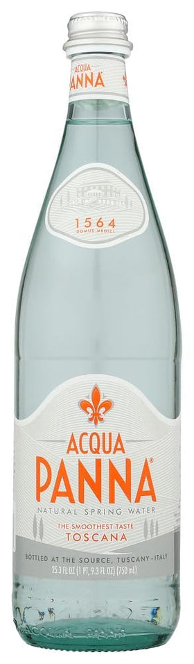 Acqua Panna 750ml bottle ready to be served chilled