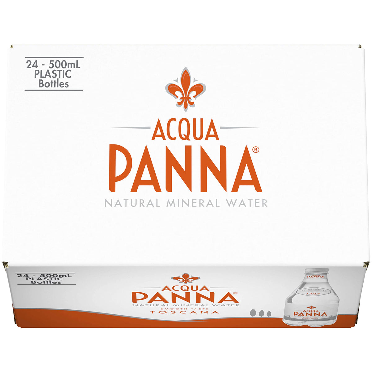 Acqua Panna bottle on a dining setting complements wine pairing.